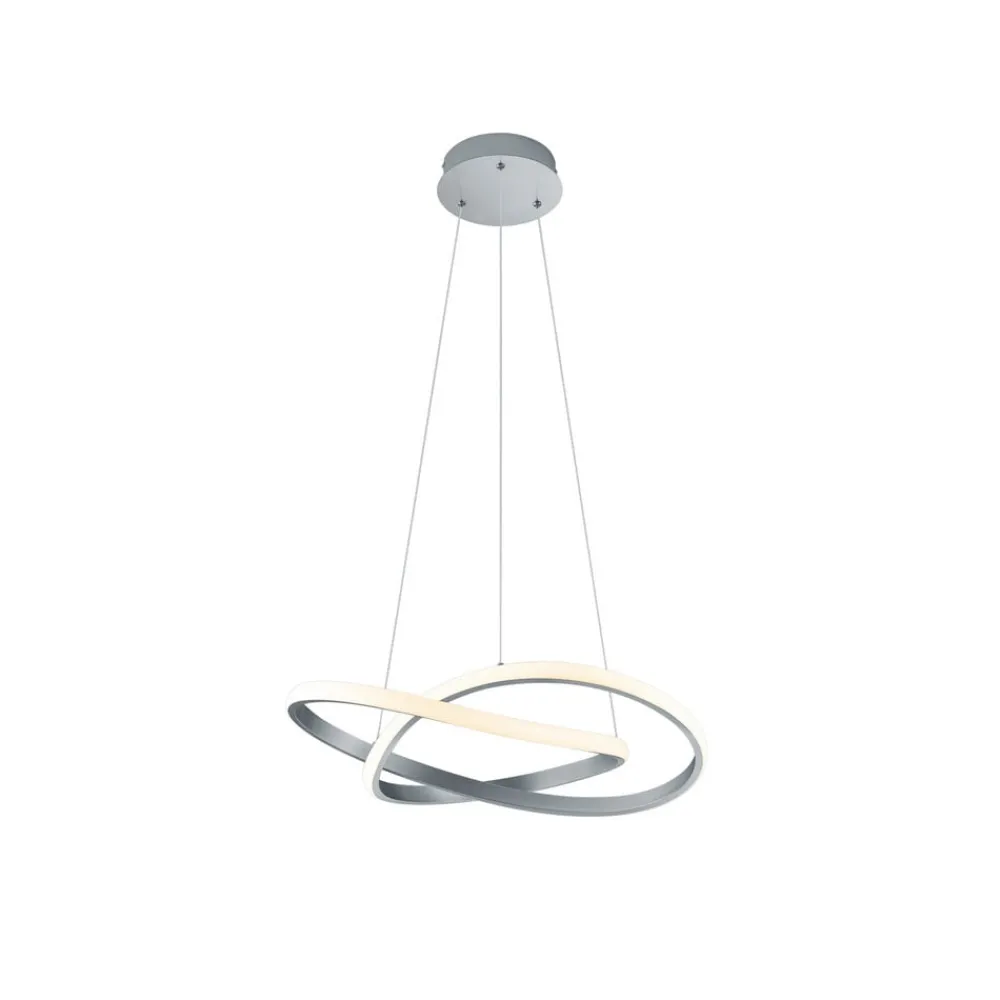 Reality Leuchten Pendellamper > LED-pendel Course, mat nikkel, 3.000 K, Ø 60 cm, metal