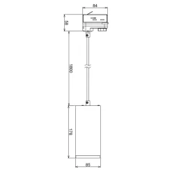 Deko-Light Skinnesystem > LED-pendellampe Lucea 3-faset 15W sort