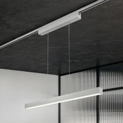 Skinnesystem ^ Trio Lighting LED-pendellampe Paros DUOline, bjælke, nikkel