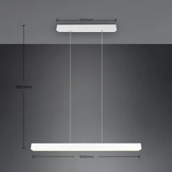 Trio Lighting Skinnesystem > LED-pendellampe Paros DUOline, bjælke, hvid mat