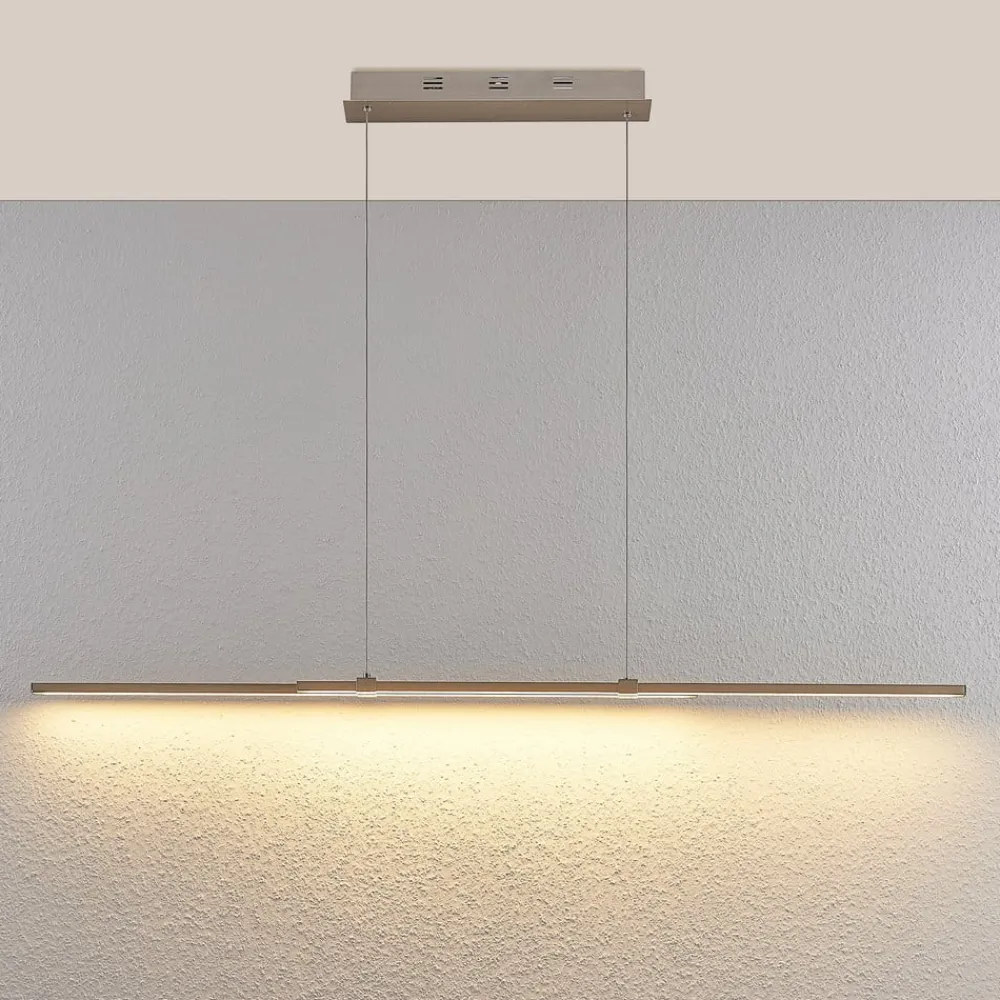 Pendellamper|Pendellamper ^ Lucande LED-pendellampe Tymon i bjælkeform, smal, udtræk