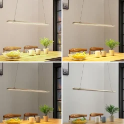 Pendellamper|Pendellamper ^ Lucande LED-pendellampe Tymon i bjælkeform, smal, udtræk