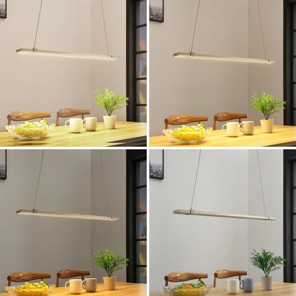 Pendellamper|Pendellamper ^ Lucande LED-pendellampe Tymon i bjælkeform, smal, udtræk