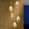 Pendellamper|Pendellamper ^ Schuller Valencia LED-pendel Rocio, 5-lys, rund, metal, glas, guld