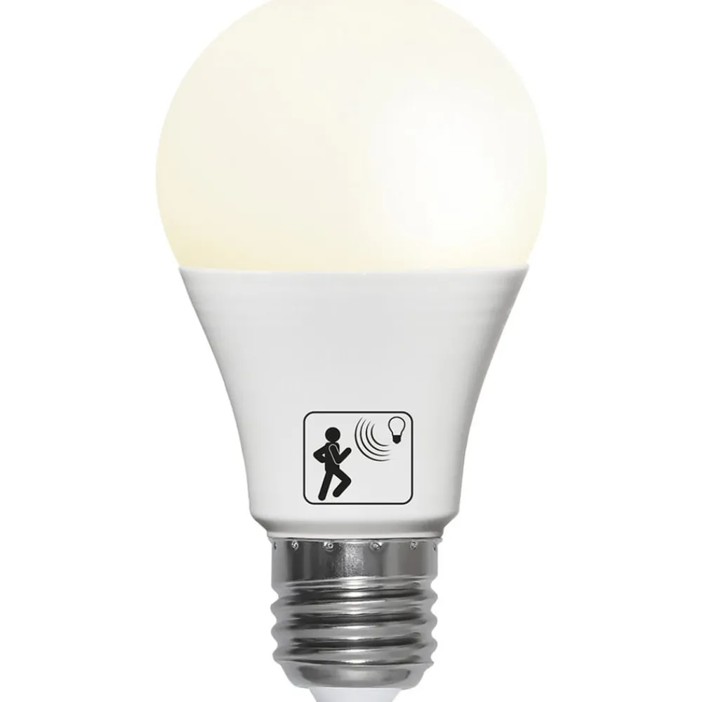 Led Pærer ^ STAR TRADING LED-pære A60 E27 4,8W 2700K med bevægelsessensor