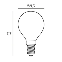 DESIGN BY US Dæmpbar Led-Pære > LED-pære Arbitrary, E14 mat 2,5 W 2.700 K dæmpbar