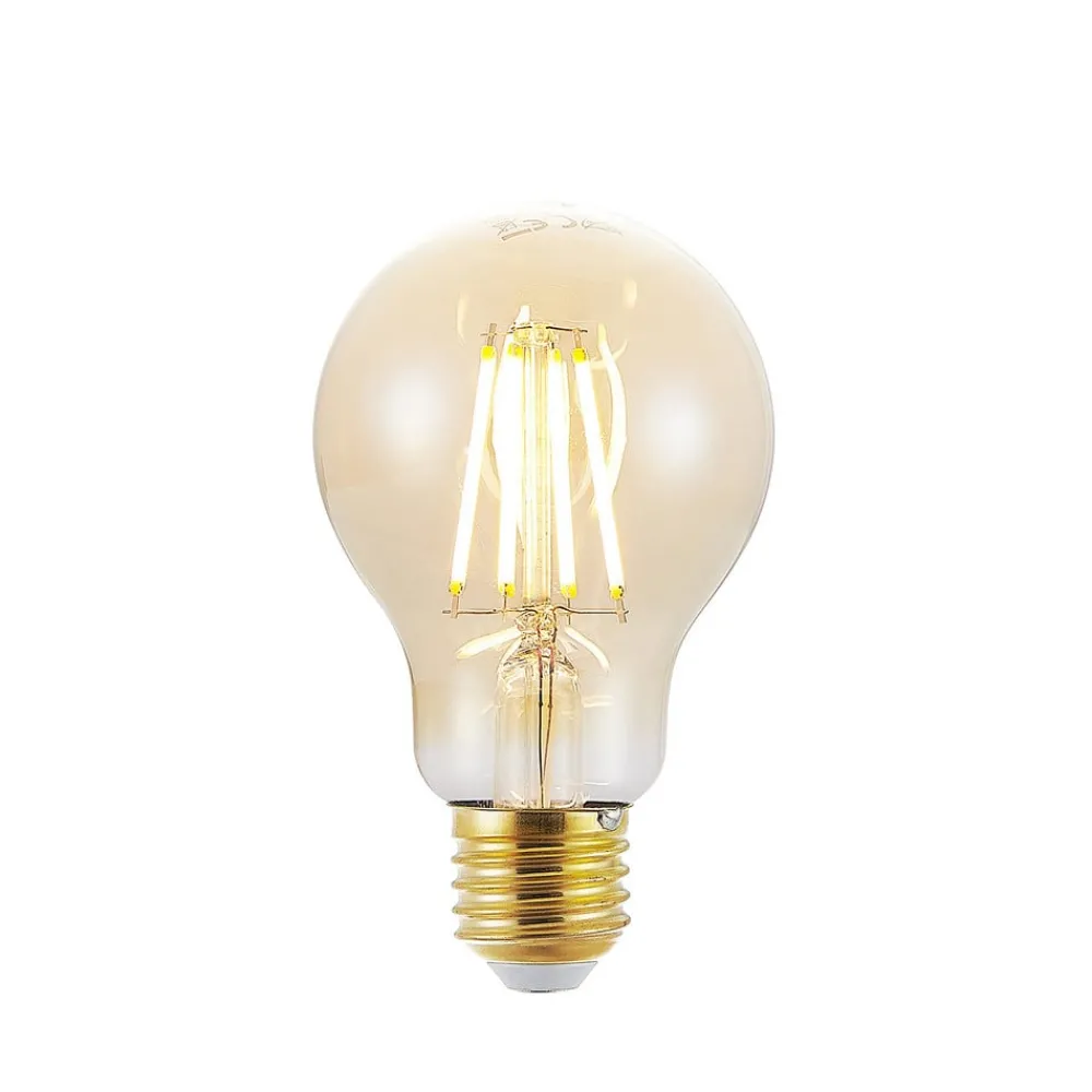 Arcchio Dæmpbar Led-Pære|Filament Pære > LED-pære E27 A60 6,5W 2.500K ravfarvet 3-trins dæmpbar