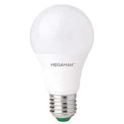 MEGAMAN Dæmpbar Led-Pære|Led Pærer > LED-pære E27 A60 9W, varmhvid, dæmpbar