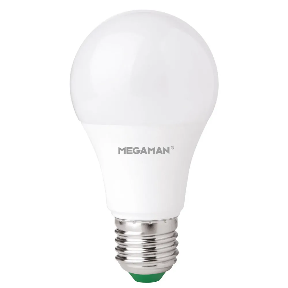 MEGAMAN Dæmpbar Led-Pære|Led Pærer > LED-pære E27 A60 9W, varmhvid, dæmpbar