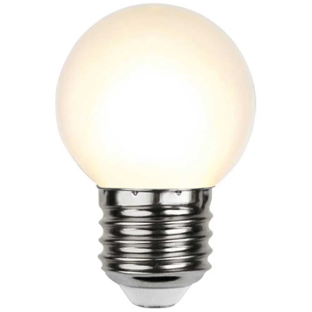 Led Pærer ^ STAR TRADING LED-pære E27 G45 til lyskæder, hvid 2.700K