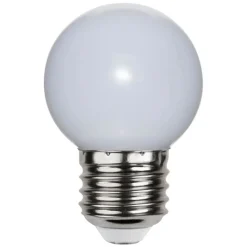 Led Pærer ^ STAR TRADING LED-pære E27 G45 til lyskæder, hvid 2.700K