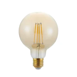 Dæmpbar Led-Pære|Filament Pære ^ Arcchio LED-pære E27 G95 6,5W 2.500K ravfarvet 3-trins dæmpbar