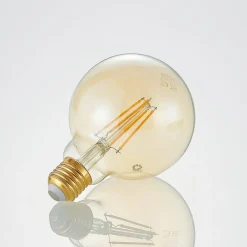 Dæmpbar Led-Pære|Filament Pære ^ Arcchio LED-pære E27 G95 6,5W 2.500K ravfarvet 3-trins dæmpbar