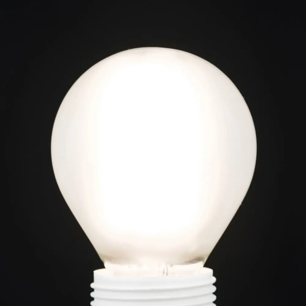 Dæmpbar Led-Pære|Led Pærer ^ ORION LED-pære E27 G45 4,5 W mat 827, kan dæmpes
