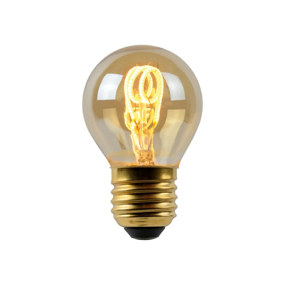 Lucide Dæmpbar Led-Pære|Filament Pære > LED-pære E27 G45 3W ravfarvet 2.200K dæmpbar