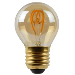 Lucide Dæmpbar Led-Pære|Filament Pære > LED-pære E27 G45 3W ravfarvet 2.200K dæmpbar
