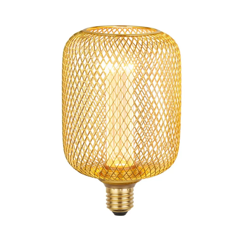 Searchlight Dæmpbar Led-Pære > LED-pære E27 Mesh 3,5W 1.800K guld