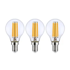 Arcchio Dæmpbar Led-Pære|Filament Pære > LED-pære E14 P45, 4W, klar, 2.700K, dæmpbar, sæt med 3 stk