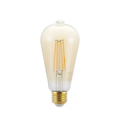 Dæmpbar Led-Pære|Led Pærer ^ Arcchio LED-pære E27 ST64 6,5W 2.500K ravfarvet 3-trins dæmper
