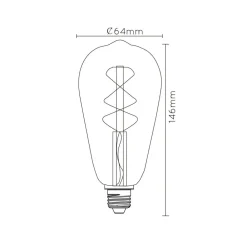 Lucide Led Pærer > LED-pære E27 ST64 4W 2.200K rav med sensor