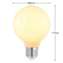 Arcchio Dæmpbar Led-Pære|Led Pærer > LED-pære E27 8W G80 2.700K dæmpbar, opal