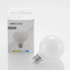 Dæmpbar Led-Pære ^ Arcchio LED-pære E27 8W G80 2.700K dæmpbar, opal, sæt med 3 stk