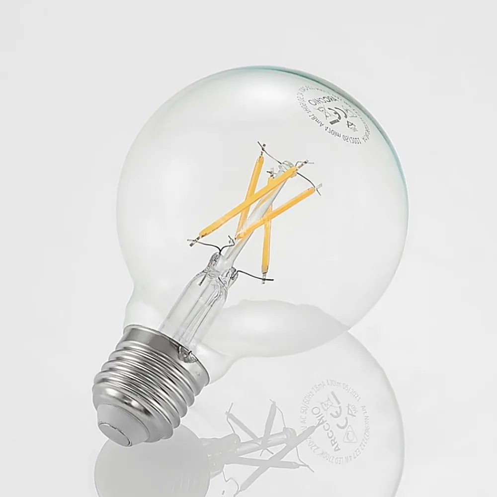 Arcchio Dæmpbar Led-Pære|Filament Pære > LED-pære E27 4W G80 2.700K glødetråd dæmpbar klar