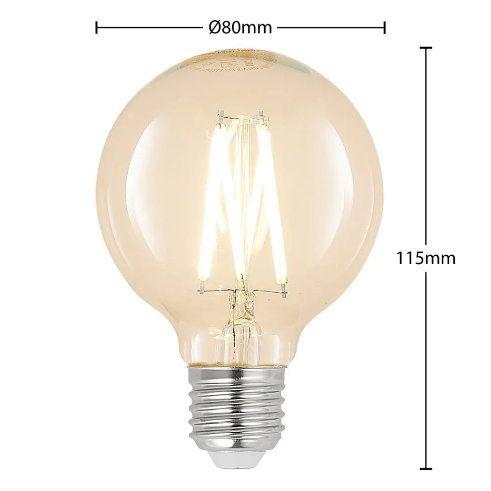 Arcchio Dæmpbar Led-Pære|Filament Pære > LED-pære E27 8W G80 2.700K glødetråd dæmpbar klar