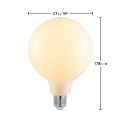 Arcchio Dæmpbar Led-Pære|Led Pærer > LED-pære E27 6W 2.700K G125 Globe, dæmpbar, opal