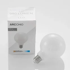 Arcchio Dæmpbar Led-Pære|Led Pærer > LED-pære E27 8W 2.700K G95 Globe, dæmpbar, opal