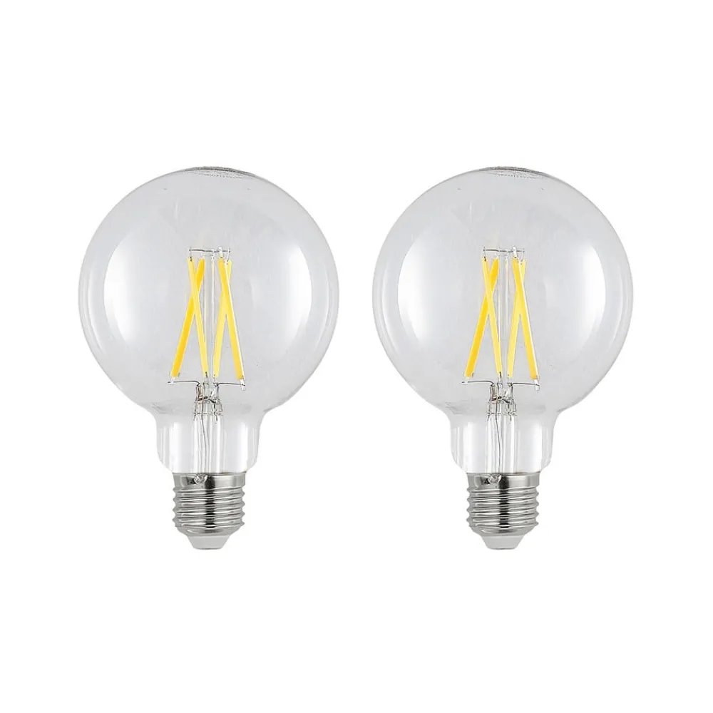 Arcchio Filament Pære|Led Pærer > LED-pære E27 8 W 2.700 K G95 globe klar 2 stk