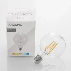 Arcchio Filament Pære|Led Pærer > LED-pære E27 8 W 2.700 K G95 globe klar 2 stk