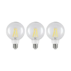 Dæmpbar Led-Pære|Filament Pære ^ Arcchio LED-pære E27 8 W 2.700 K G95 globe klar 3 stk