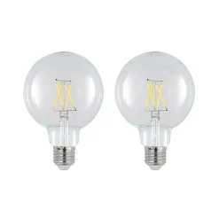 Dæmpbar Led-Pære|Filament Pære ^ Arcchio LED-pære E27 4 W 2.700 K G95 globe klar 2 stk