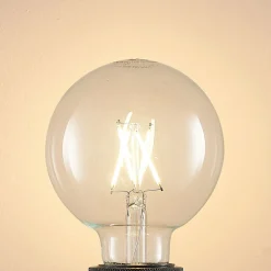 Dæmpbar Led-Pære|Filament Pære ^ Arcchio LED-pære E27 4 W 2.700 K G95 globe klar 2 stk
