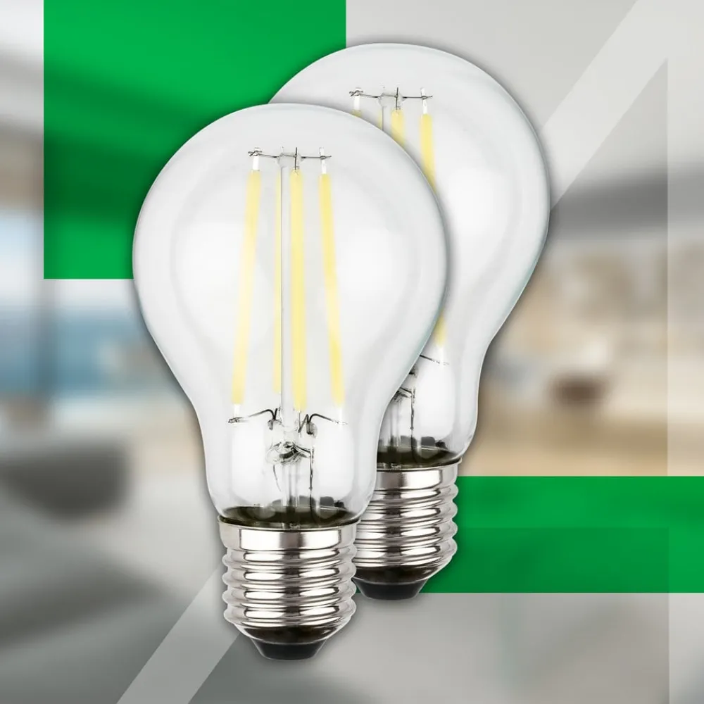 Briloner Filament Pære > LED-pære E27 4W klar 3000K 840 lm energiklasse 2er