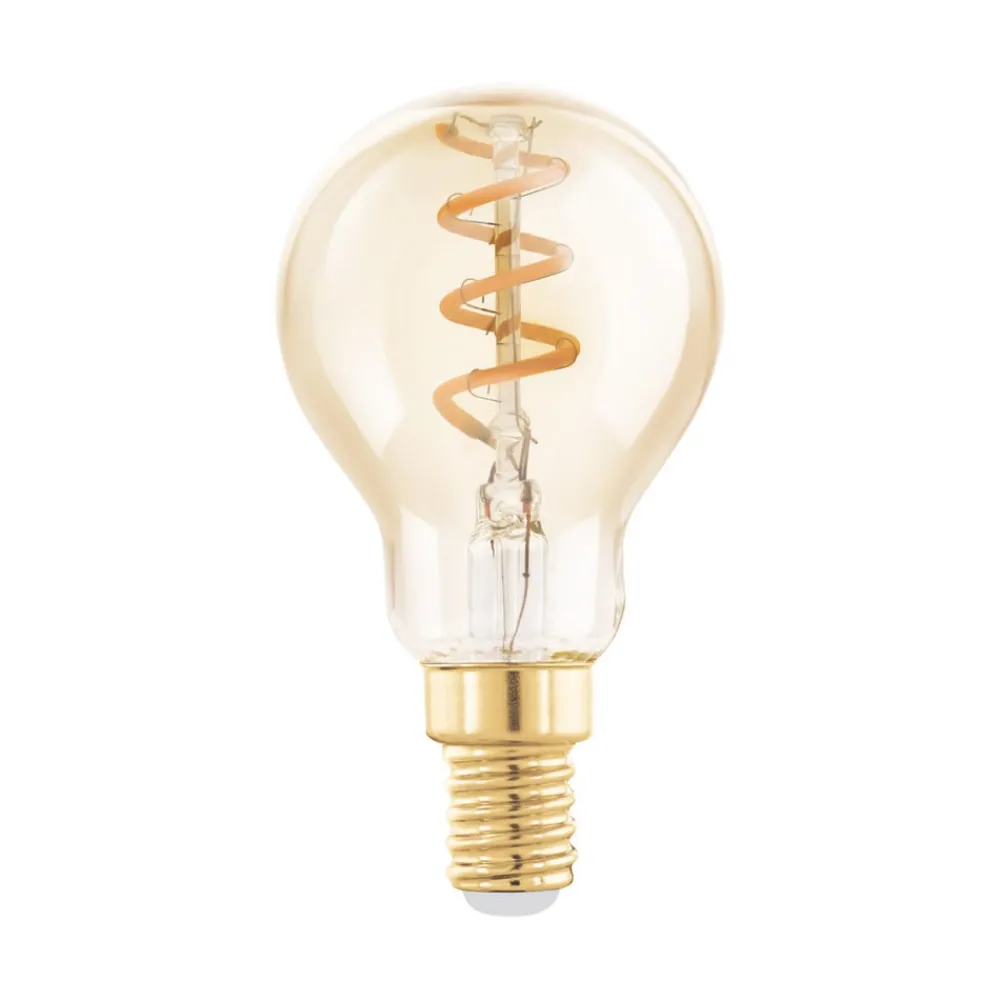 EGLO Dæmpbar Led-Pære|Filament Pære > LED-pære E14 4W P45 2,000K Filament rav dæmpbar