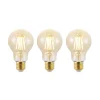 Arcchio Dæmpbar Led-Pære|Filament Pære > LED-pære E27 6,5 W 825 rav 3-trins-dæmper, 3 stk