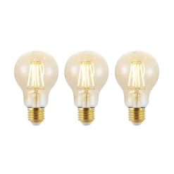 Arcchio Dæmpbar Led-Pære|Filament Pære > LED-pære E27 6,5 W 825 rav 3-trins-dæmper, 3 stk