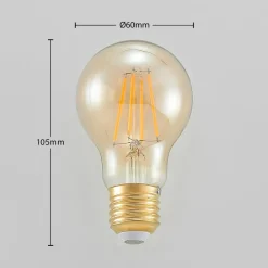 Arcchio Dæmpbar Led-Pære|Filament Pære > LED-pære E27 6,5 W 825 rav 3-trins-dæmper, 2 stk
