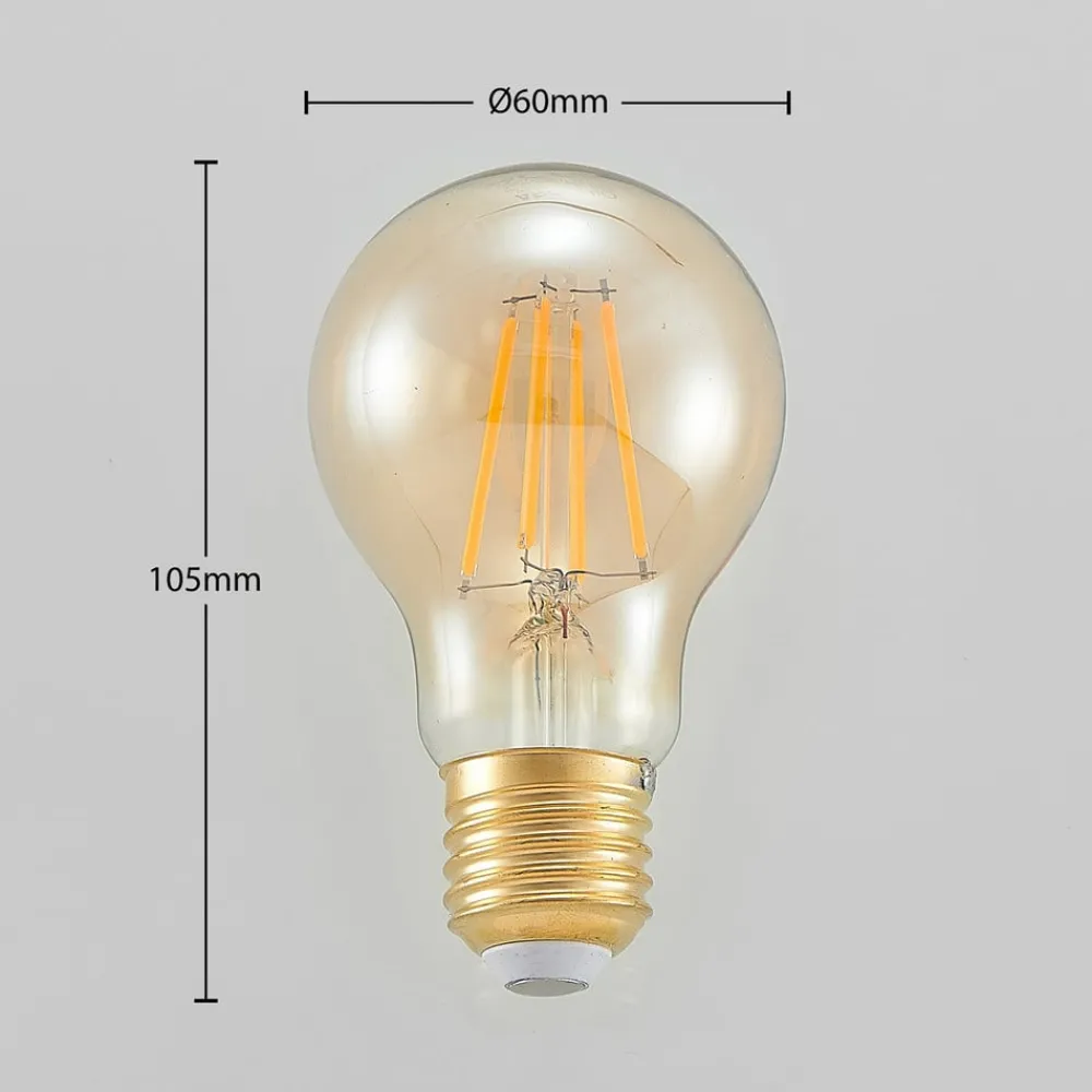 Arcchio Dæmpbar Led-Pære|Filament Pære > LED-pære E27 6,5 W 825 rav 3-trins-dæmper, 2 stk