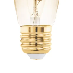 Dæmpbar Led-Pære|Filament Pære ^ EGLO LED-pære E27 4W ST48 2.000K Filament ravfarvet dæmpbar