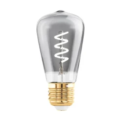 EGLO Dæmpbar Led-Pære|Filament Pære > LED-pære E27 4W ST48 2.000K Filament røgfarvet dæmpbar