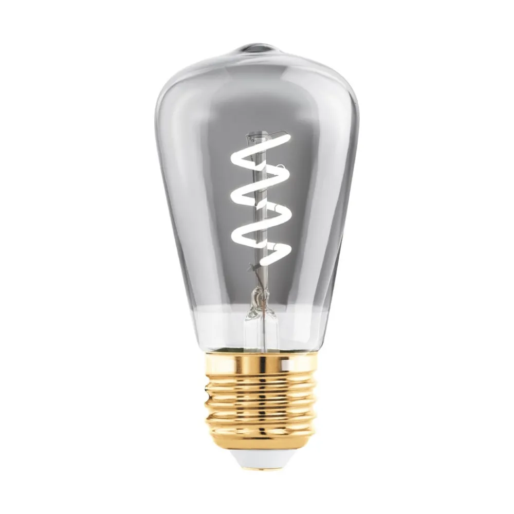 EGLO Dæmpbar Led-Pære|Filament Pære > LED-pære E27 4W ST48 2.000K Filament røgfarvet dæmpbar
