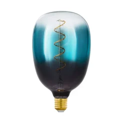 Dæmpbar Led-Pære|Filament Pære ^ EGLO LED-pære E27 4W T120 2.000K filament blå dæmpbar