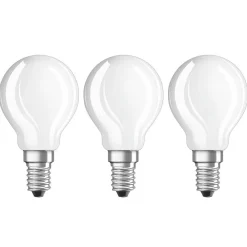 OSRAM Led Pærer > LED-pære E14 4W, varmhvid, 470 lumen, 3er sæt