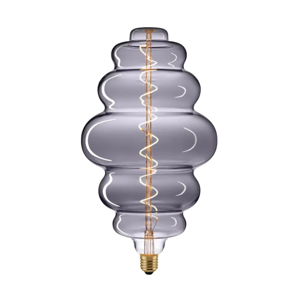 Dæmpbar Led-Pære|Filament Pære ^ Sigor LED-pære Giant Nest E27 6W Filament 922 dim titanium