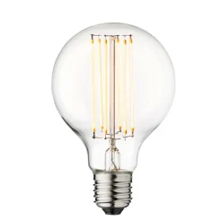 DESIGN BY US Dæmpbar Led-Pære > LED-pære Globe, E27, Ø 8 cm, 3,5 W, 2.200 K, dæmpbar