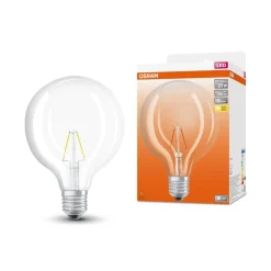 OSRAM Filament Pære > LED-pære Globe G125 E27, 2,5 W klar glødetråd 2.700 K