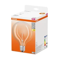 OSRAM Filament Pære > LED-pære Globe G125 E27, 2,5 W klar glødetråd 2.700 K
